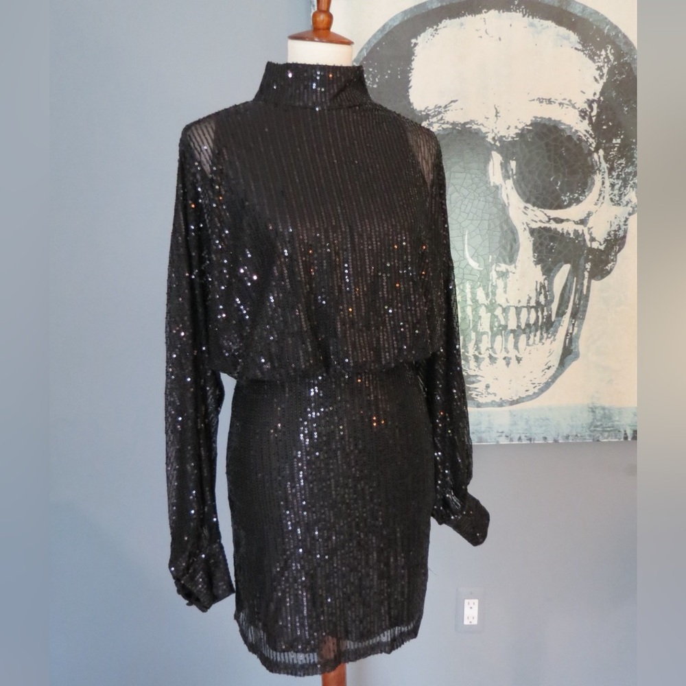 Forever 21 Black Sequin Mini Dress - Picture 3 of 7